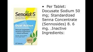 SenokotS natural vegetable laxative ingredient plus stool softener [upl. by Aivartal117]