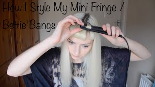 How I Style My Mini Fringe  Bettie Bangs [upl. by Krenn902]