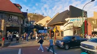 Strolling Gatlinburg Downtown Tennessee Walking Tour  Travel Vlog [upl. by Aniez]