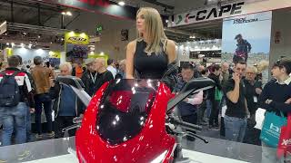 Moto Morini Corsaro Sport 750 2024 Walkaround EICMA 2023 [upl. by Alyehc]