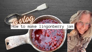 How to make lingonberry jam  A VLOG  Linda Klinton [upl. by Eirac382]