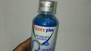 zedex plus cough syrup  dry cough with cold relief [upl. by Ahsytal978]