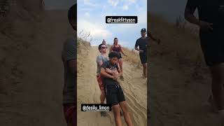 12 yo Drags His Friend to Safety Up the Hill fatherhood training strength [upl. by Nirrac]