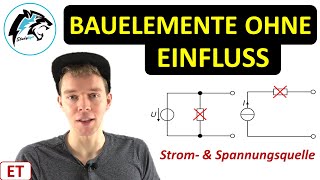 Bauelemente ohne Einfluss Ideale Strom amp Spannungsquelle  Elektrotechnik [upl. by Meid]