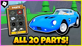 How to FIND ALL 20 PART LOCATIONS in CAR DEALERSHIP TYCOON BARN FIND AUGUST 2024 ROBLOX [upl. by Goldshell]