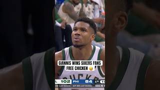 Giannis gave 76ers fans something to cheer for during their blowout loss to the Bucks 😂 [upl. by Ballard]