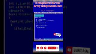 program of bubble sort in C  shorts youtube ytshorts trending youtubeshorts coding trending [upl. by Nosylla704]