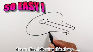 How to draw a star wars ship  Easy Drawings [upl. by Gilemette217]