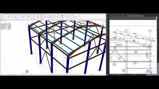 ADVANCE STEEL EP 14 ADDING PURLINS PART 1 [upl. by Engud]