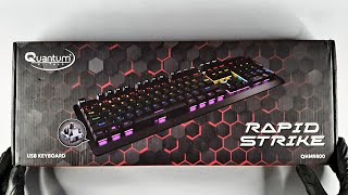 Quantum QHM9800  Cheapest Mechanical Keyboard On Amazon  Unboxing amp Gaming test ASMR [upl. by Aidua]