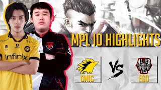 ONIC REVERSE SWEEP  ONIC ESPORTS vs ALTER EGO MPLD ID Highlights Season 13 [upl. by Yrehc]