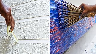 8 New Wall putty texture designs techniques and ideas [upl. by Gonagle]