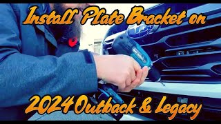 How to install 2024 OutbackLegacy front plate bracket [upl. by Prasad]