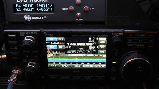 ICOM 9700 Updated satellite demo with AO91 North America pass [upl. by Leveridge]