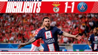 HIGHLIGHTS  BENFICA 11 PSG  MESSI ⚽️ [upl. by Eisus]