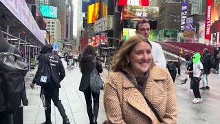 Walking Through Midtown Manhattan New york  Times Square Night life [upl. by Rhona996]