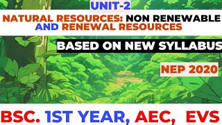 Natural Resources ll renewable and nonrenewable resources examples ll EVS ll NEP 2020 new syllabus [upl. by Erlin]