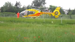 HD Eurocopter EC 135 LPR start Nowy Sącz szpital [upl. by Christiansen]