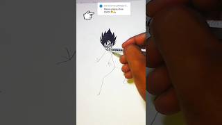 Vegeta speed drawing ✍️😅🥶 [upl. by Arakat393]