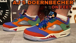 Air Jordan 5 Doernbecher Low Retro Sneaker on Feet Review [upl. by Eirelam]