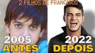 ANTES E DEPOIS DOS ATORES DO FILME DOIS FILHOS DE FRANCISCO [upl. by Drewett]