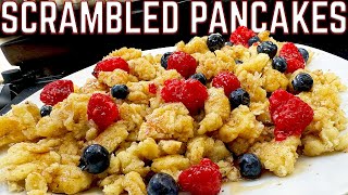 NEVER MESS UP PANCAKES AGAIN SCRAMBLED PANCAKES ON THE GRIDDLE KAISERSCHMARRN EASY RECIPE [upl. by Etnemelc81]