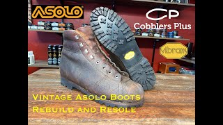 Vintage Asolo Hiking Boots Recrafted and Resoled with Vibram Lug Soles [upl. by Ahsiekrats]