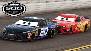 LIGHTNING MCQUEEN VS JACKSON STORM  2021 Daytona 500  NASCAR Heat 5 [upl. by Apeed]