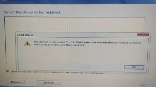 How to fix no driver were found windows 7 while installation [upl. by Wendi]