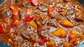 SUPER EASY BEEF CALDERETA  HANDAAN STYLE CALDERETA RECIPE [upl. by Katine]