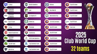 FIFA Club World Cup 2025  32 world football clubs [upl. by Nadnal590]