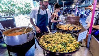 Vegetarian Indian Food Seen and Tasted in Borough Market London Street Food [upl. by Piggy]