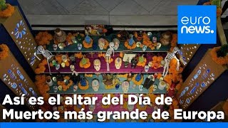 Así es el altar del Día de Muertos más grande de Europa un homenaje al cine mexicano [upl. by Arrotal]