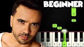 Despacito  Luis Fonsi  BEGINNER PIANO TUTORIAL  SHEET MUSIC by Betacustic [upl. by Lundeen574]