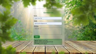 How to create a modern responsive contact us page using html css javascript webdevelopment [upl. by Nohsauq]