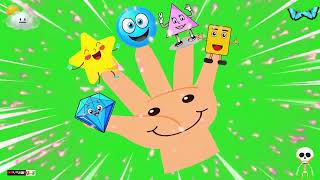 Fingers Family Song with Shape  Nursery Rhythm amp kids song billionsurprisetoys [upl. by Siravart]