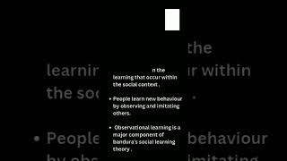 Social learning theory exam ctet uptet psychologyshorts hptet [upl. by Stromberg]