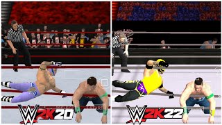 WWE 2K20 PPSSPP Vs WWE 2K22 PPSSPP Finishers Comparison Part 3 [upl. by Bostow841]