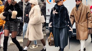 ELEGANT WINTER STREET STYLE 2024  MILAN TRENDS OUTFITS [upl. by Eirojram]