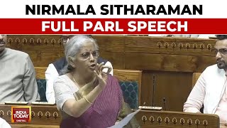 Nirmala Sitharaman Full Speech  Nirmala Sitharaman Counters Opposition  FM Full Parliament Speech [upl. by Magdalena]