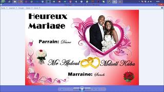 Montage Carte Mariage Photoshop [upl. by Hanus]