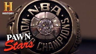 Pawn Stars 1975 Golden State Warriors Ring Season 8  History [upl. by Anairam]