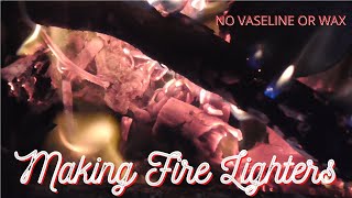 Making Fire Lighters No Wax or Vaseline [upl. by Camp]