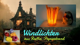 Windlicht aus Papierband  Herbstlicht  einfach [upl. by Hayifas]