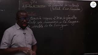 Cours  CM1 Mathématiques Activités de mesures Le périmètre du rectangle calcul dune dimension [upl. by Wsan]