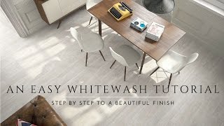 How to Whitewash and Seal a Wood Floor DIY Steps Milk paint Lime Wash Antique Look [upl. by Levine]