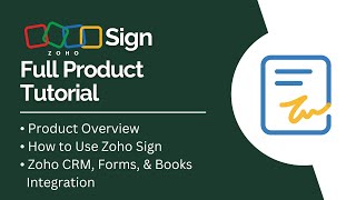 Zoho Sign Full Product Tutorial [upl. by Papst19]