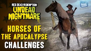 Red Dead Redemption Undead Nightmare  Horses of the Apocalypse Challenges Guide [upl. by Fogel]