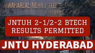 JNTUH 2122 BTECH RESULTS PERMITTED jntuh [upl. by Aenet]