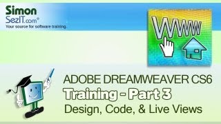 Dreamweaver CS6 Training  Part 3  Design Code amp Live Views  Creating a Website Course [upl. by Neelahs570]